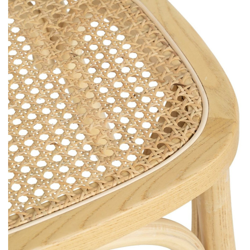 Chaise Bistro en Bois d'orme Naturel Rotin Sheba - 2