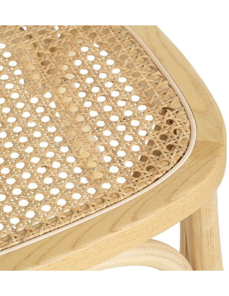 Chaise Bistro en Bois d'orme Naturel Rotin Sheba - 2