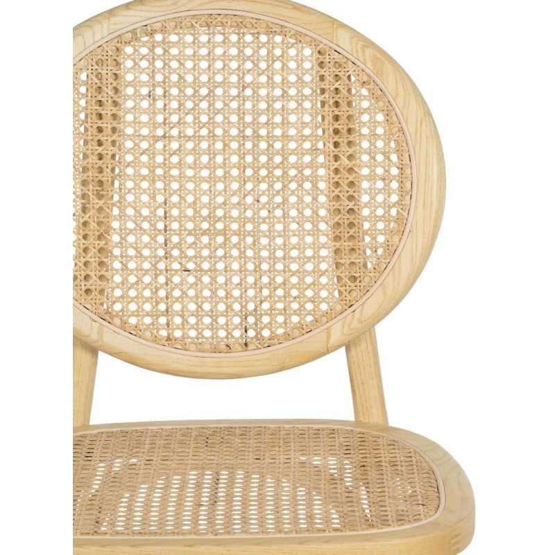 Chaise Bistro en Bois d'orme Naturel Rotin Sheba - 4