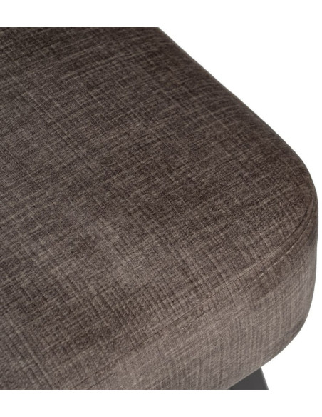 Fauteuil en Polyester Gris Métal Noir Marlee - 2