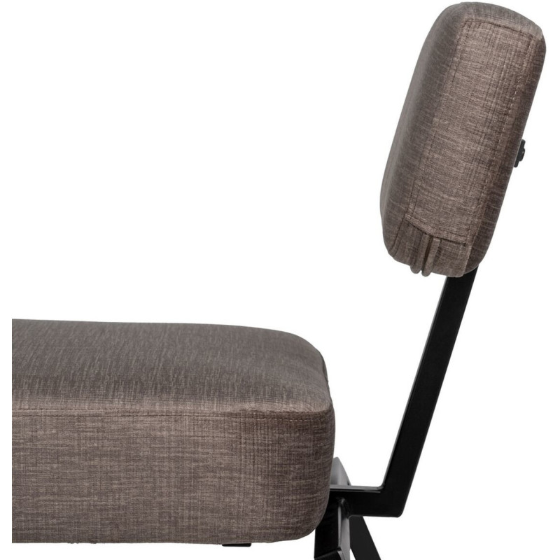 Fauteuil en Polyester Gris Métal Noir Marlee - 3