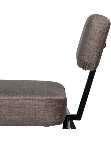 Fauteuil en Polyester Gris Métal Noir Marlee - 3