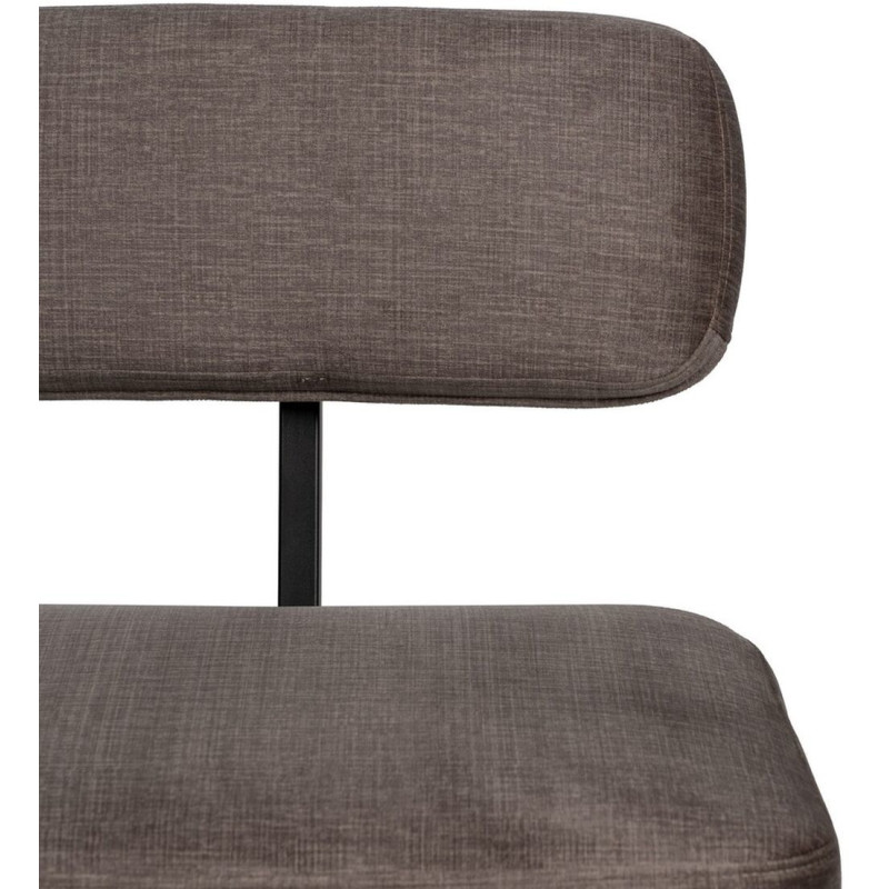 Fauteuil en Polyester Gris Métal Noir Marlee - 4