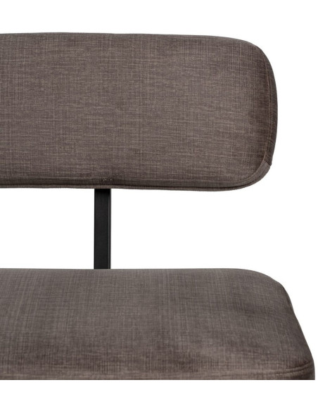 Fauteuil en Polyester Gris Métal Noir Marlee - 4