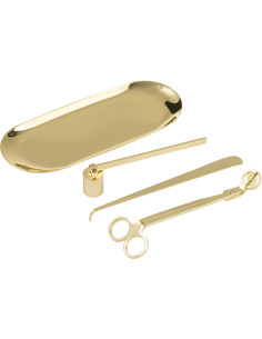 Kit Éteignoir à bougie moderne chic en Métal Doré Cadlo - 1