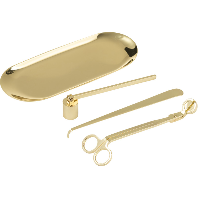 Kit Éteignoir à bougie moderne chic en Métal Doré Cadlo - 1