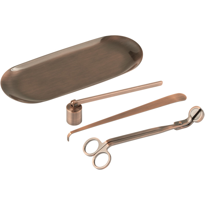 Kit Éteignoir à bougie moderne chic en Métal Cuivré Cadlo - 1