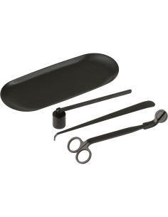 Kit Éteignoir à bougie moderne chic en Métal Noir Cadlo - 1
