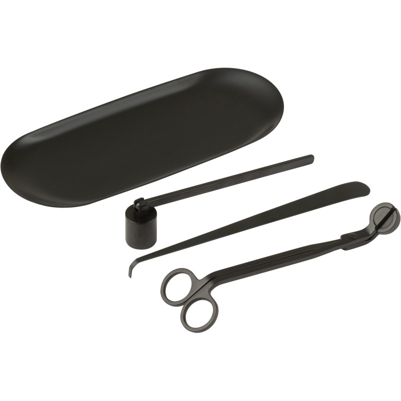 Kit Éteignoir à bougie moderne chic en Métal Noir Cadlo - 1