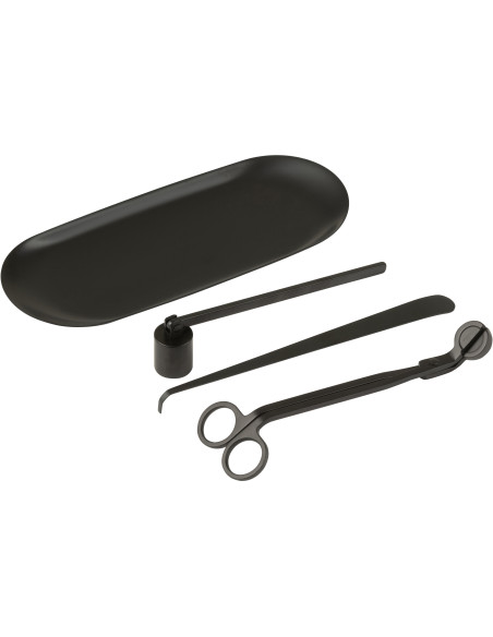 Kit Éteignoir à bougie moderne chic en Métal Noir Cadlo - 1