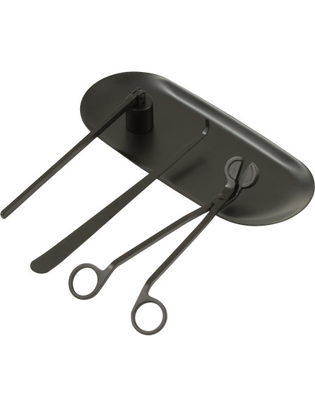 Kit Éteignoir à bougie moderne chic en Métal Noir Cadlo - 3