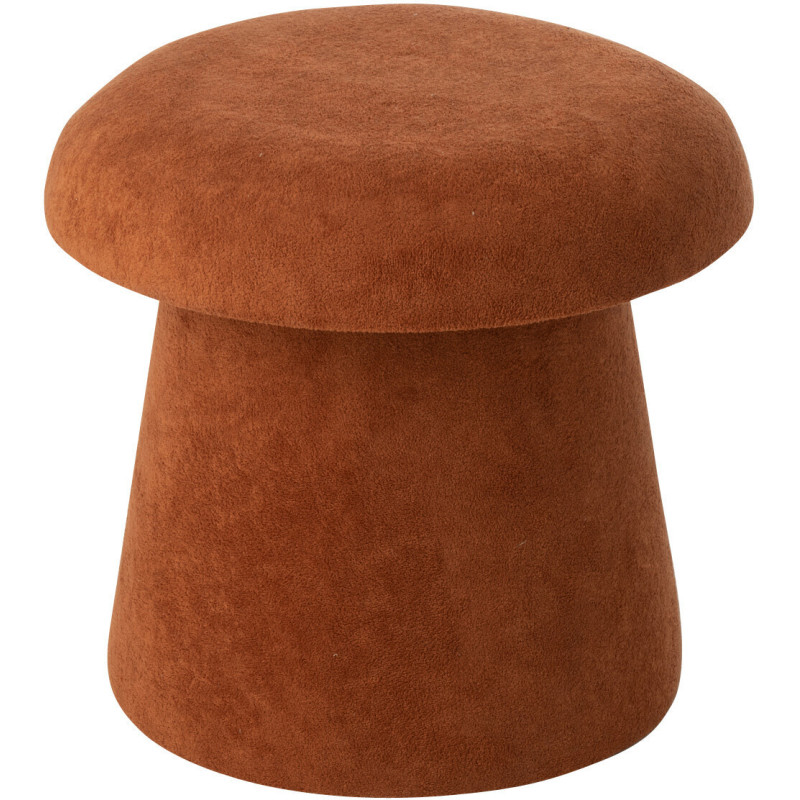 Tabouret original Champignon bouclette avec coffre en Tissu Terracotta Bouclé Bois MDF Mushlow - 1