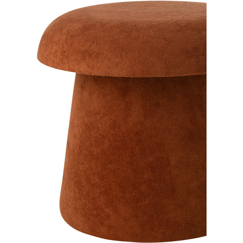 Tabouret original Champignon bouclette avec coffre en Tissu Terracotta Bouclé Bois MDF Mushlow - 3