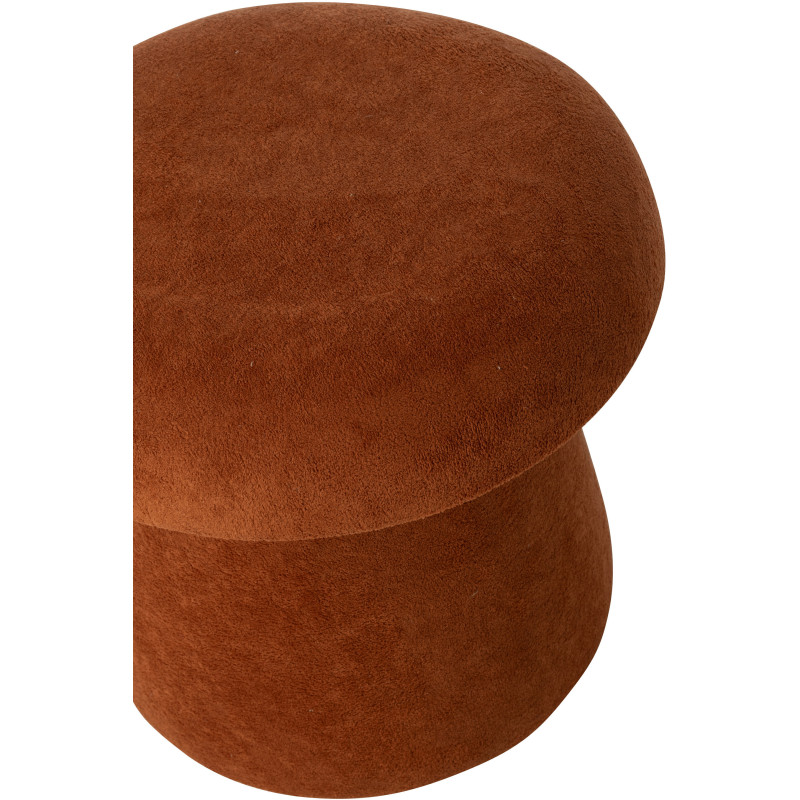 Tabouret original Champignon bouclette avec coffre en Tissu Terracotta Bouclé Bois MDF Mushlow - 4