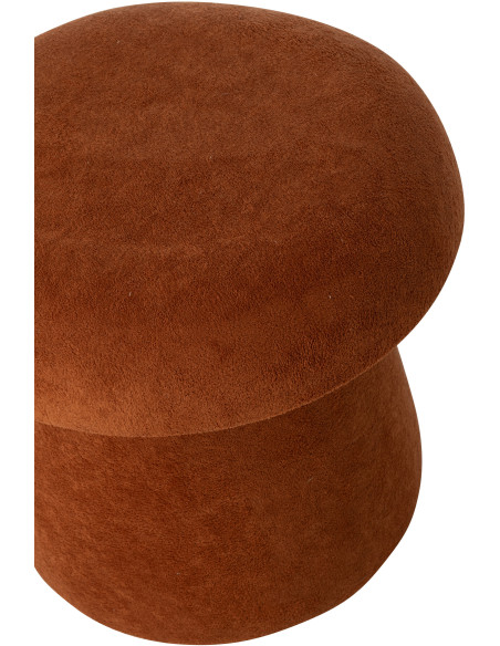 Tabouret original Champignon bouclette avec coffre en Tissu Terracotta Bouclé Bois MDF Mushlow - 4