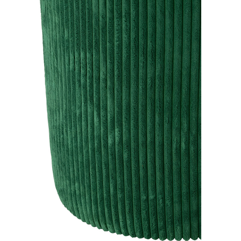 Pouf moderne chic Rond en Velours Vert foncé Côtelé Bois MDF Colorful - 3