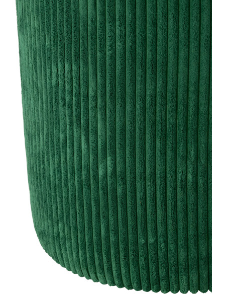 Pouf moderne chic Rond en Velours Vert foncé Côtelé Bois MDF Colorful - 3