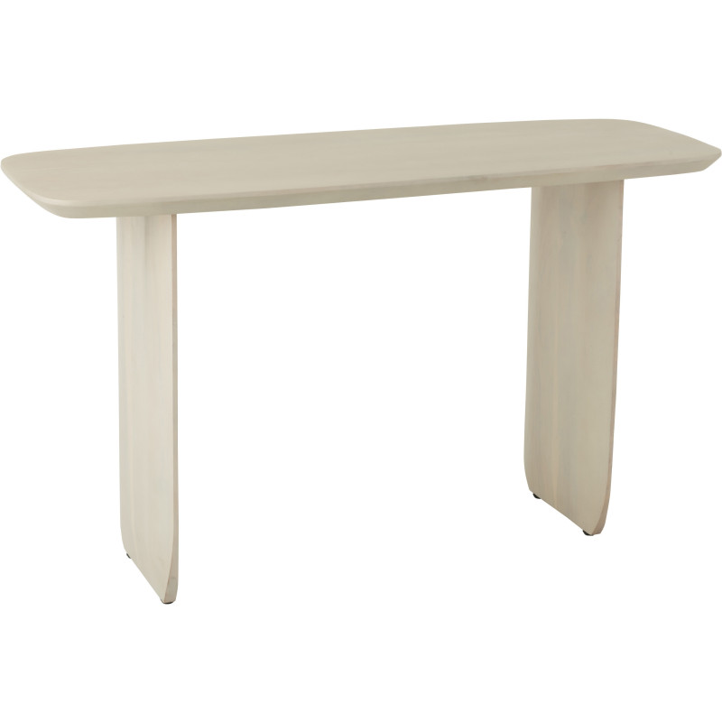 Console moderne Arrondie en Bois d'acacia Blanc Fjordi J-Line - 1