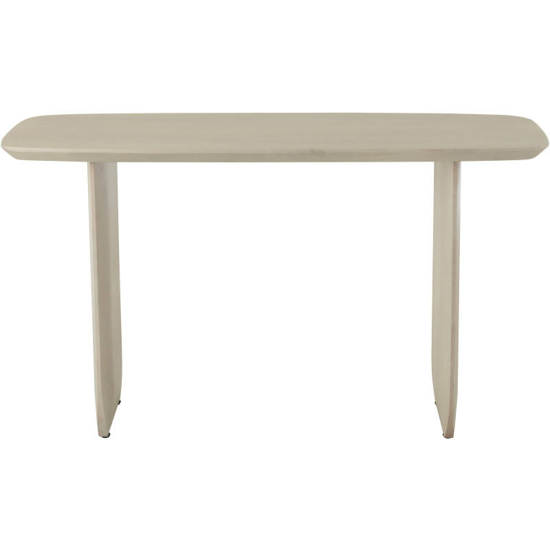 Console moderne Arrondie en Bois d'acacia Blanc Fjordi J-Line - 3