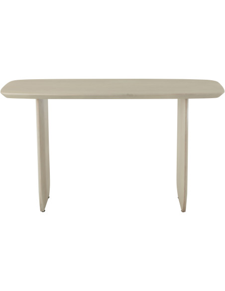 Console moderne Arrondie en Bois d'acacia Blanc Fjordi J-Line - 3
