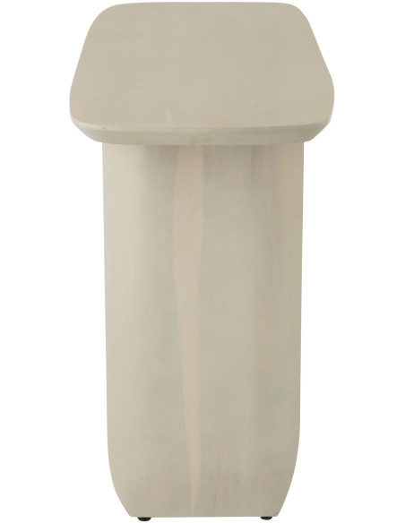 Console moderne Arrondie en Bois d'acacia Blanc Fjordi J-Line - 4