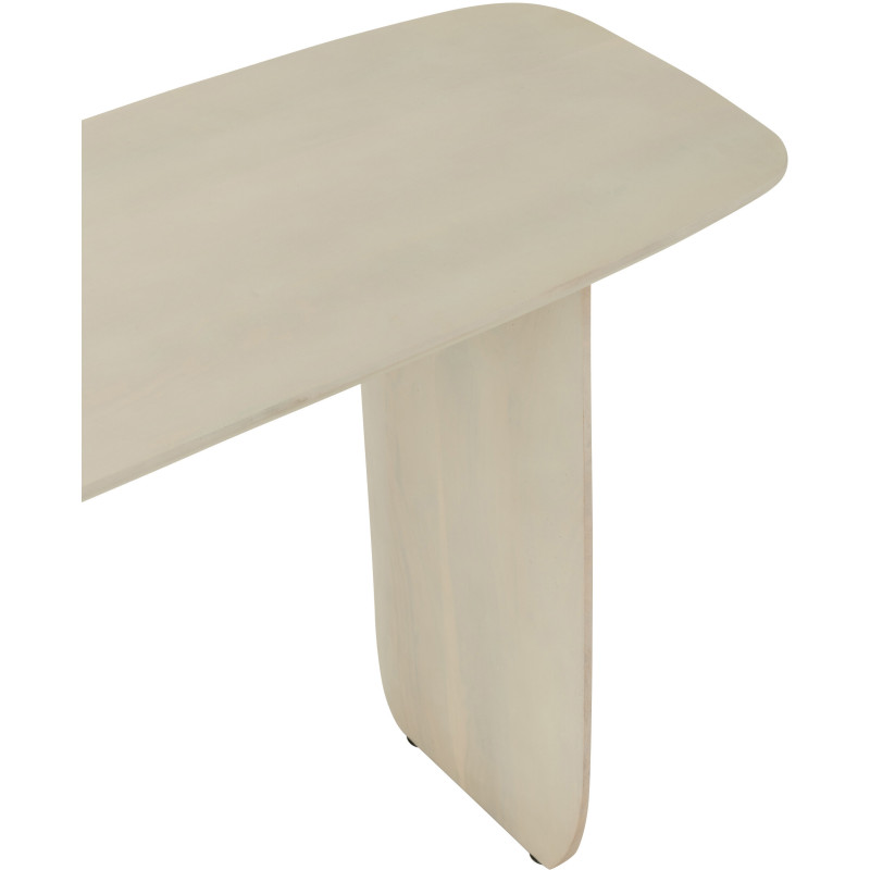 Console moderne Arrondie en Bois d'acacia Blanc Fjordi J-Line - 6
