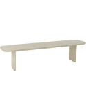 Banc bois d’acacia blanc 190 x 40 x H45 cm Fjordi 4 places