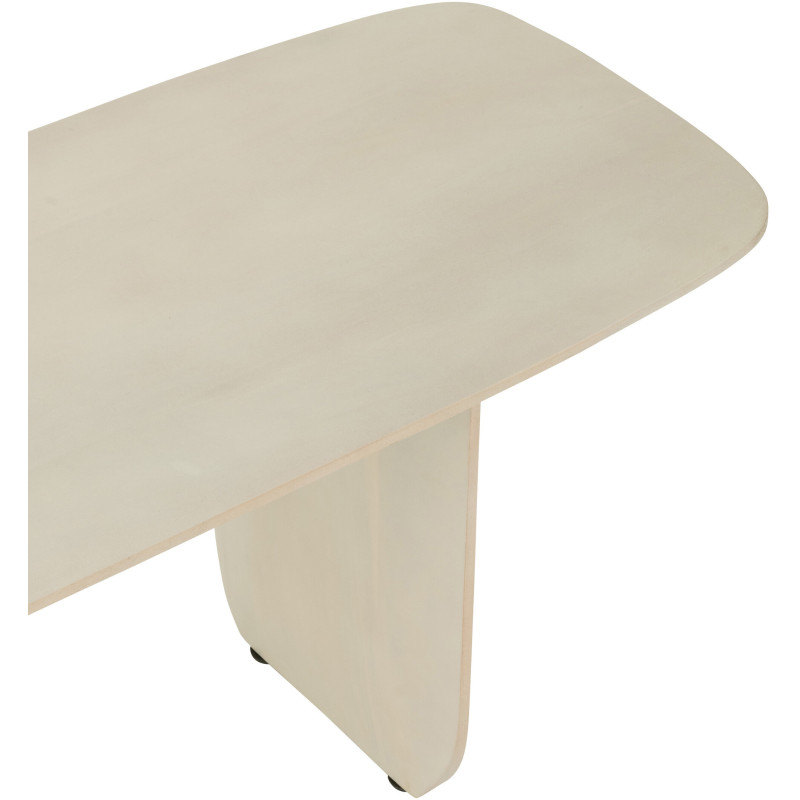 Grand Banc moderne Arrondi 4 places en Bois d'acacia Blanc Fjordi - 6