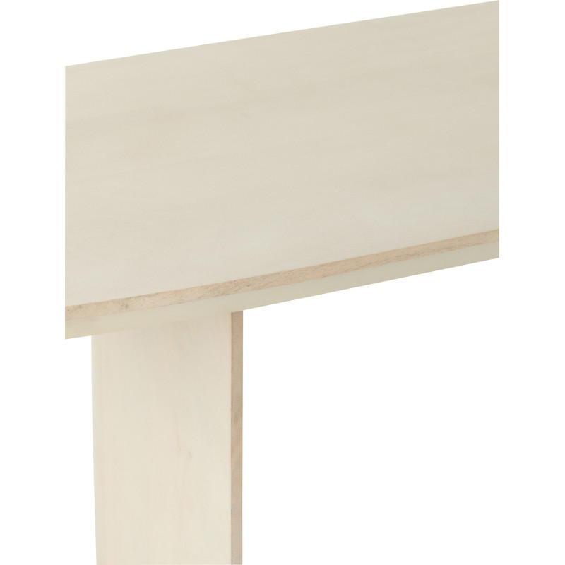 Grand Banc moderne Arrondi 4 places en Bois d'acacia Blanc Fjordi - 7