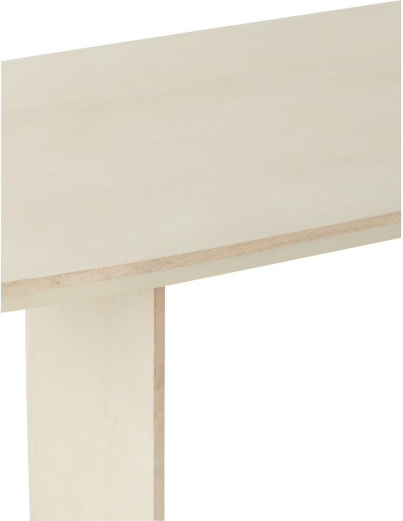 Grand Banc moderne Arrondi 4 places en Bois d'acacia Blanc Fjordi - 7