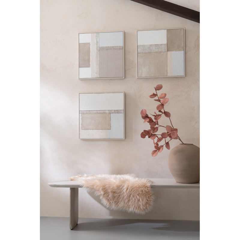 Grand Banc moderne Arrondi 4 places en Bois d'acacia Blanc Fjordi - 8