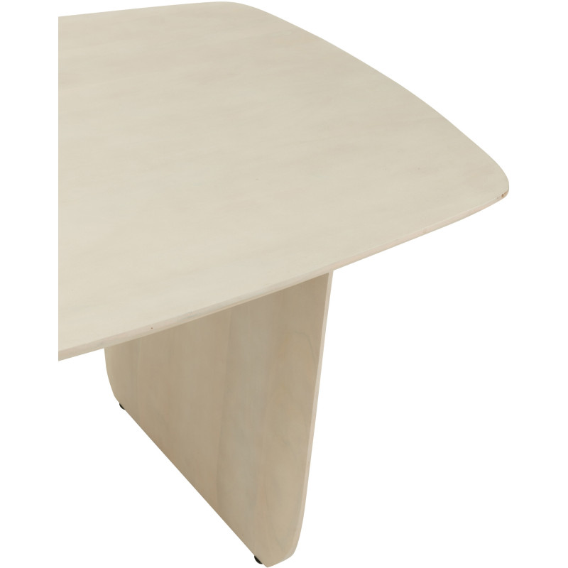 Grande Table à manger moderne Arrondie 8 personnes en Bois d'acacia Blanc Fjordi - 6