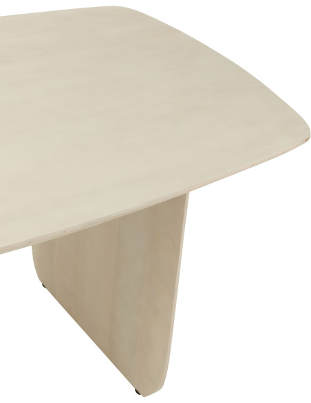 Grande Table à manger moderne Arrondie 8 personnes en Bois d'acacia Blanc Fjordi - 6