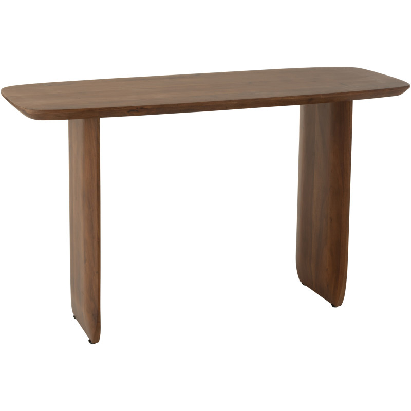 Console moderne Arrondie en Bois d'acacia Marron Fjordi - 1