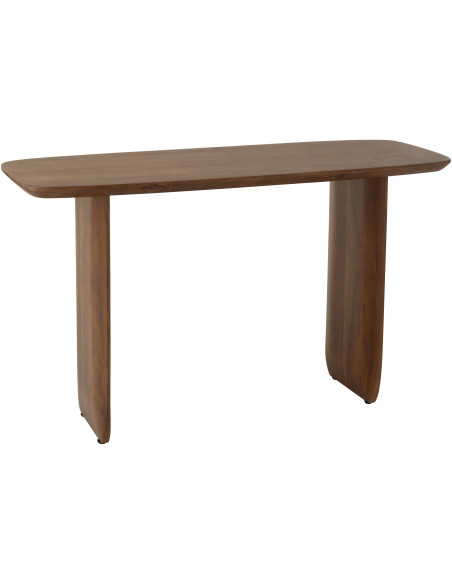 Console moderne Arrondie en Bois d'acacia Marron Fjordi - 1