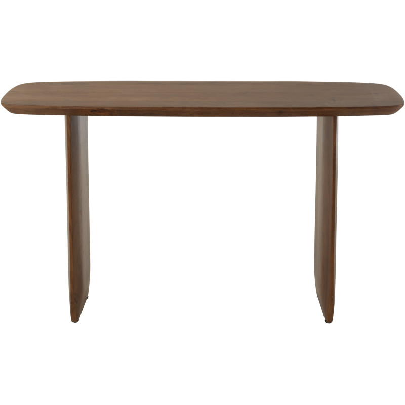 Console moderne Arrondie en Bois d'acacia Marron Fjordi - 2