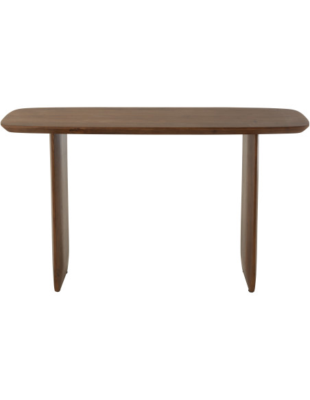 Console moderne Arrondie en Bois d'acacia Marron Fjordi - 2