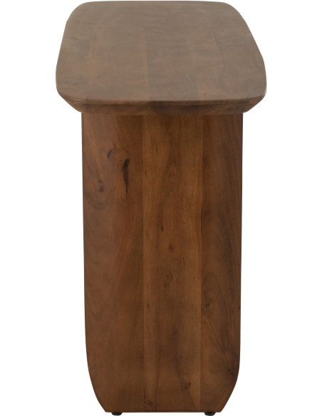 Console moderne Arrondie en Bois d'acacia Marron Fjordi - 3