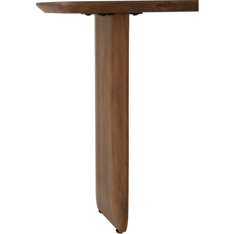 Console moderne Arrondie en Bois d'acacia Marron Fjordi - 4