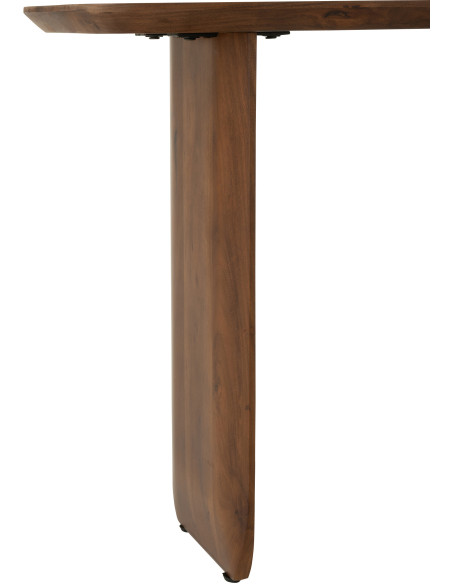 Console moderne Arrondie en Bois d'acacia Marron Fjordi - 4