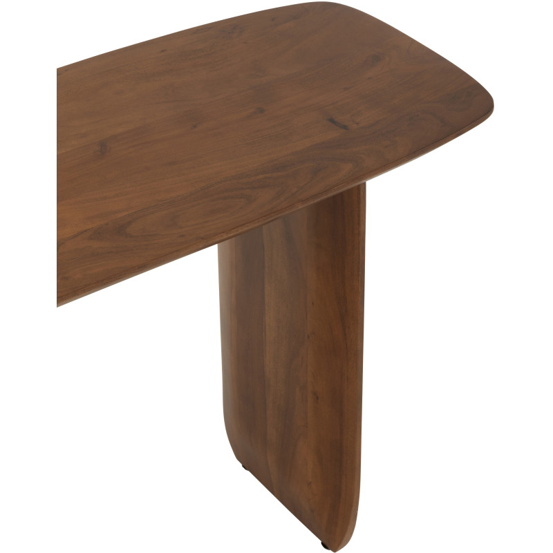 Console moderne Arrondie en Bois d'acacia Marron Fjordi - 5