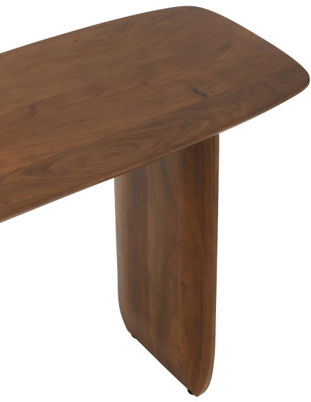 Console moderne Arrondie en Bois d'acacia Marron Fjordi - 5