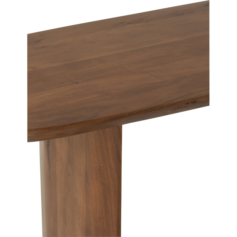 Console moderne Arrondie en Bois d'acacia Marron Fjordi - 6