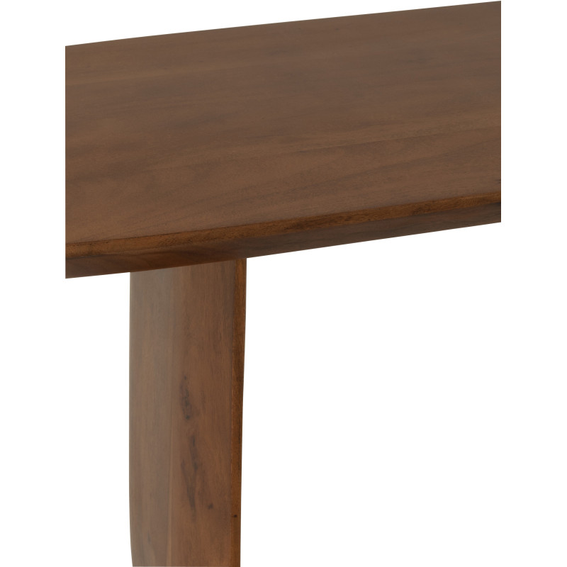 Grand Banc moderne Arrondi 4 places en Bois d'acacia Marron Fjordi - 6