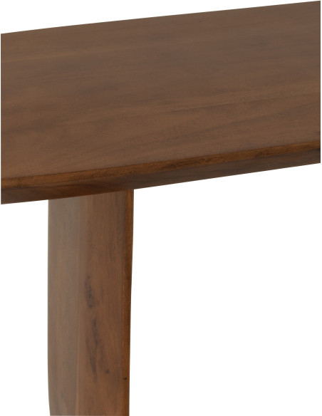 Grand Banc moderne Arrondi 4 places en Bois d'acacia Marron Fjordi - 6