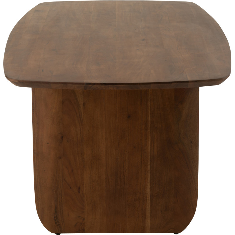 Grande Table à manger moderne Arrondie 8 personnes en Bois d'acacia Marron Fjordi - 4