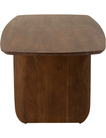 Grande Table à manger moderne Arrondie 8 personnes en Bois d'acacia Marron Fjordi - 4