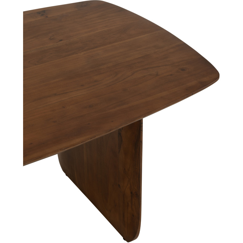 Grande Table à manger moderne Arrondie 8 personnes en Bois d'acacia Marron Fjordi - 6
