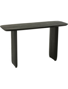 Console moderne Arrondie en Bois d'acacia Noir Fjordi J-Line - 1