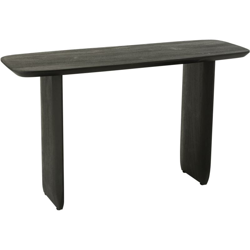 Console moderne Arrondie en Bois d'acacia Noir Fjordi J-Line - 1